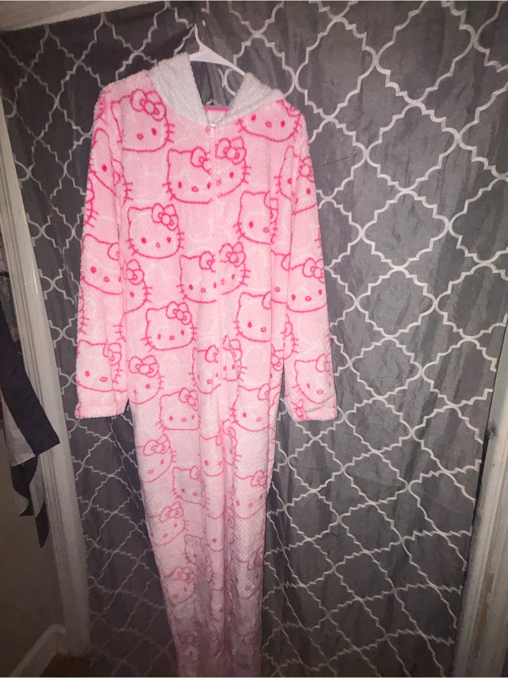 Sanrio Hello Kitty Pink Hooded One-Piece Pajama Suit